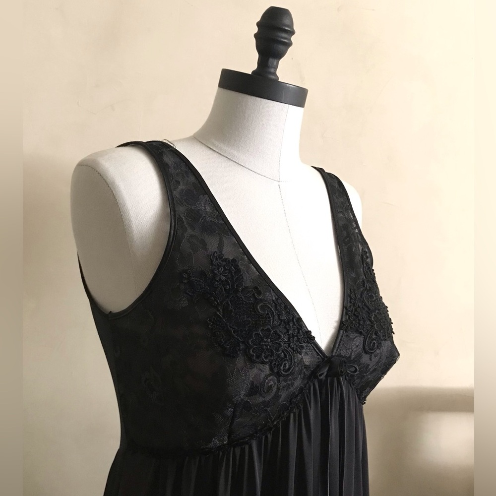 Vintage Miss Elaine Black Slip - Picture 2 of 10